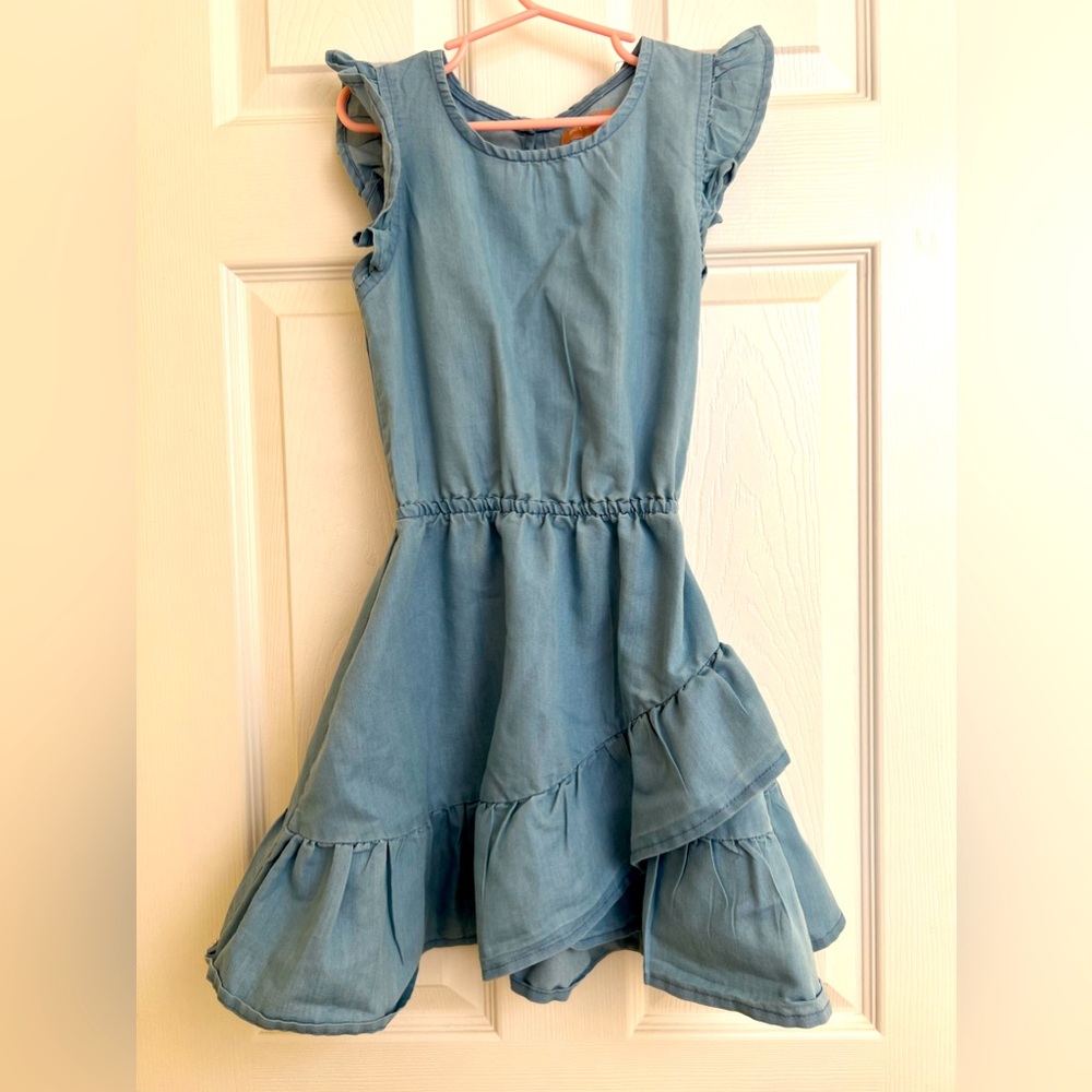 BCBG GIRLS SOFT CHAMBRAY DENIM DRESS